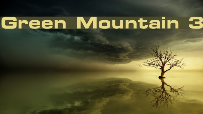 Green Mountain 3 Font examples