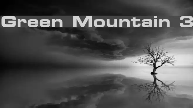 Green Mountain 3 Font examples