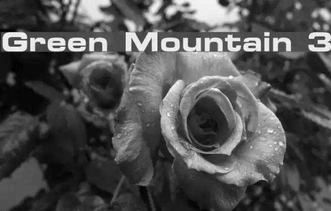 Green Mountain 3 Font examples