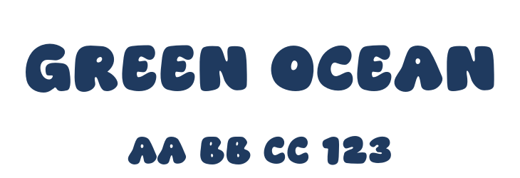 Green Ocean Font Preview