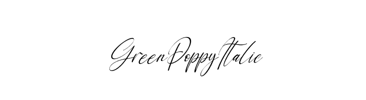 Green Poppy Italic  नि: शुल्क फ़ॉन्ट्स डाउनलोड