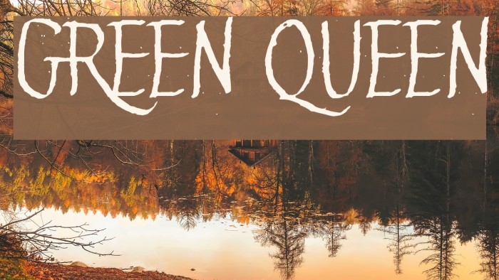 Green Queen Font examples
