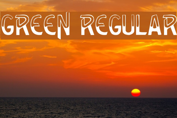 Green Regular Font examples