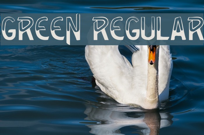Green Regular Font examples