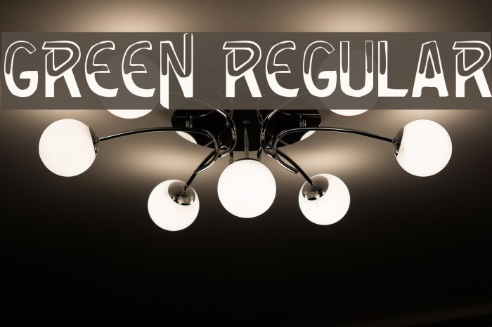 Green Regular Font examples