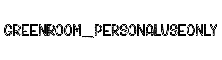 Green Room_PersonalUseOnly  フリーフォントのダウンロード