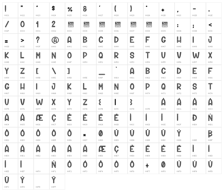 Green Room_PersonalUseOnly Character Map