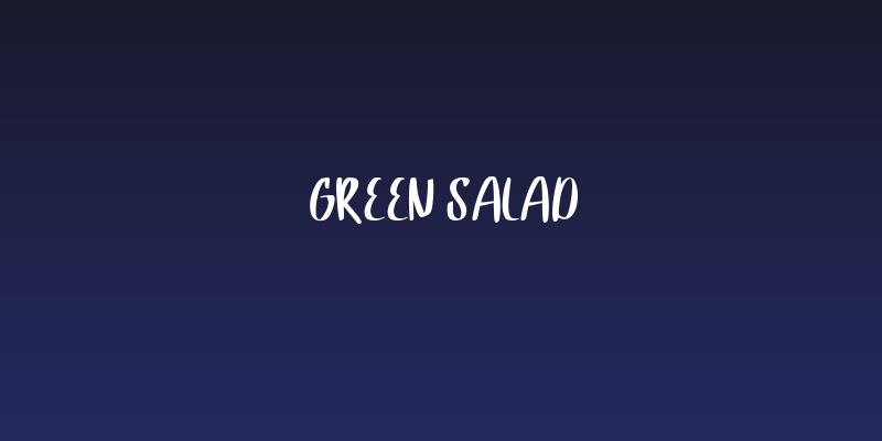 Green Salad Social Header