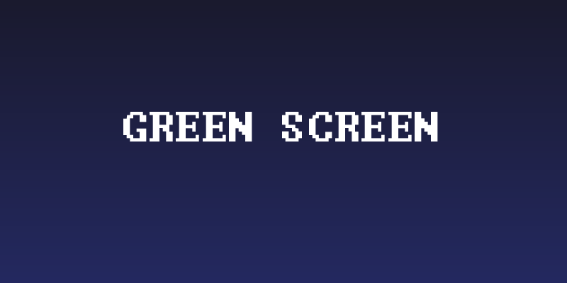 Green Screen Social Header