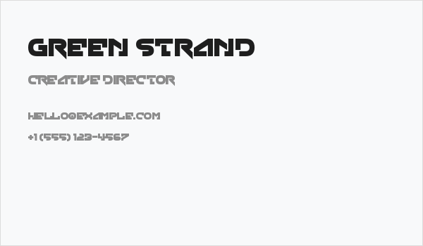 Green Strand Business Card
