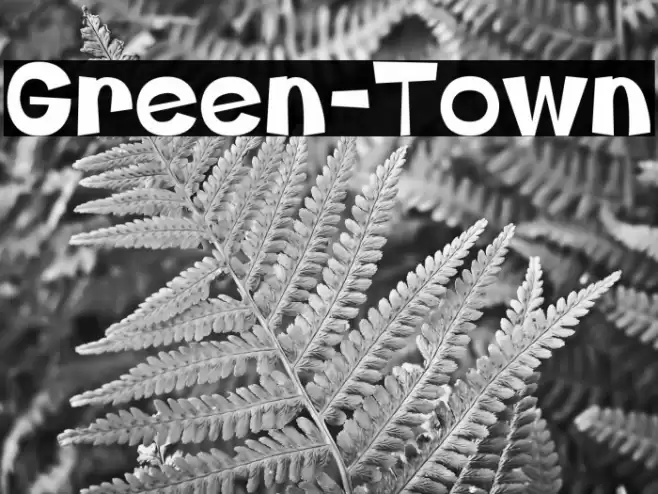 Green-Town Caratteri examples