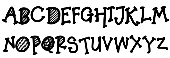 Green Walk FREE Font Alte caractere