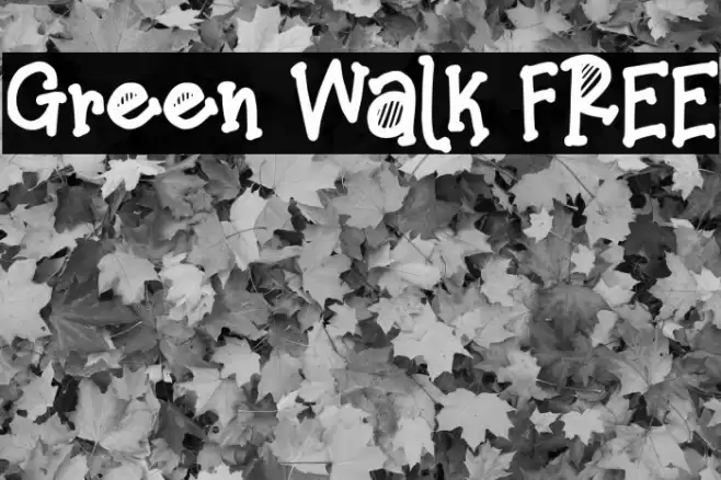 Green Walk FREE Font examples