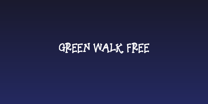Green Walk FREE Social Header