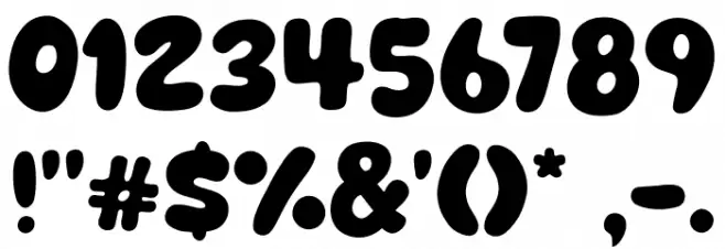 Green Yellow Font OTHER CHARS