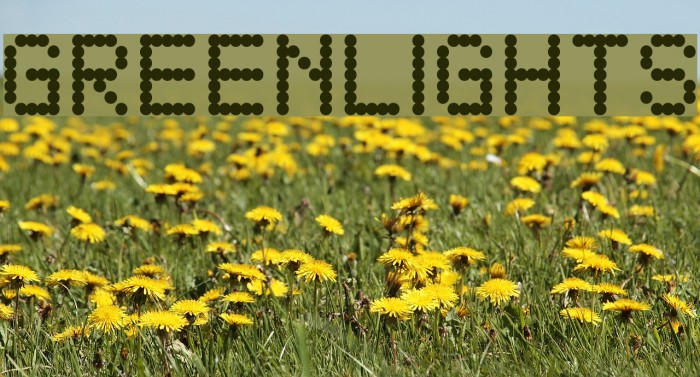 GreenLights Font examples