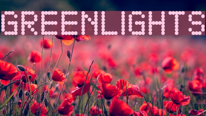 GreenLights Font examples
