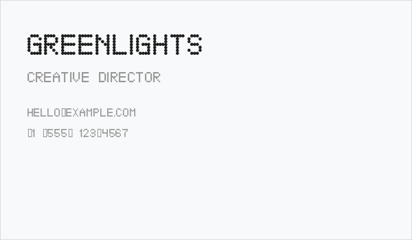 GreenLights Business Card