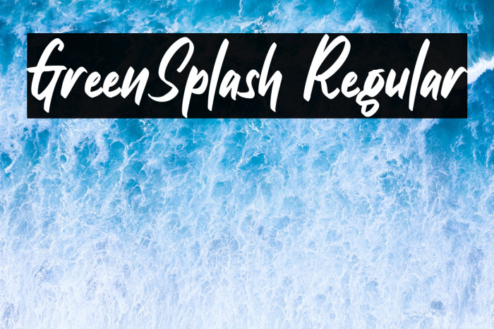 GreenSplash Regular Example 2