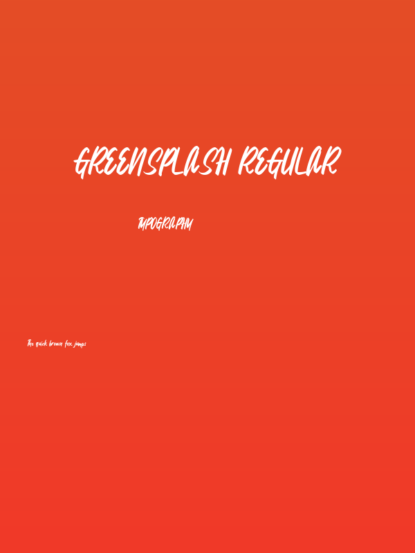 GreenSplash Regular Poster