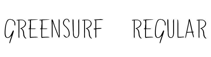 GreenSurf-Regular  免费字体下载