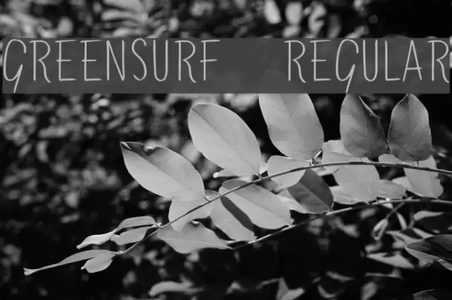 GreenSurf-Regular Font examples