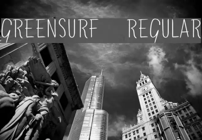 GreenSurf-Regular Font examples