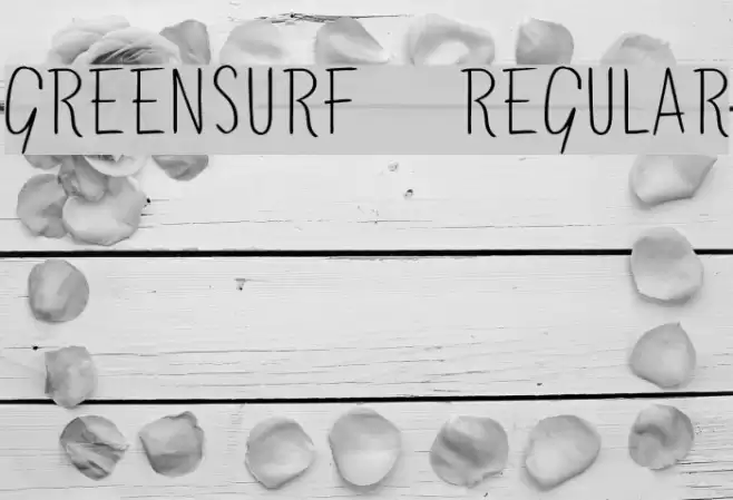 GreenSurf-Regular Font examples