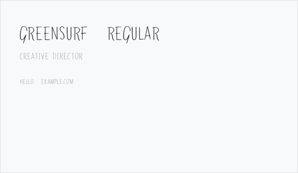 GreenSurf-Regular Business Card