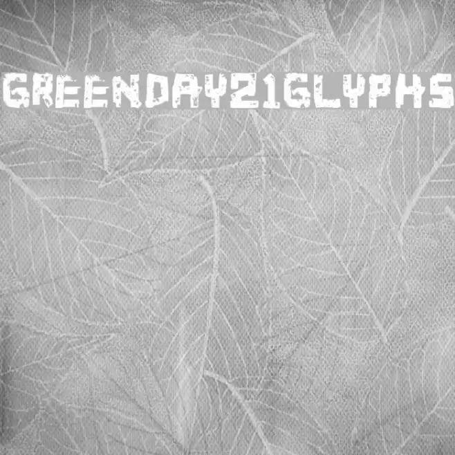 Green_Day_21_Glyphs Font examples