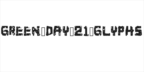 Green_Day_21_Glyphs Logo