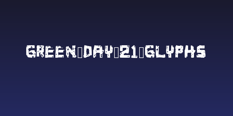 Green_Day_21_Glyphs Social Header