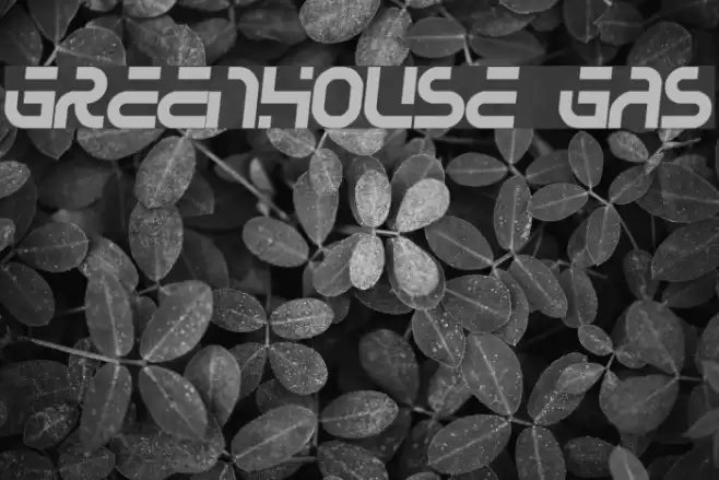 Greenhouse gas Font examples