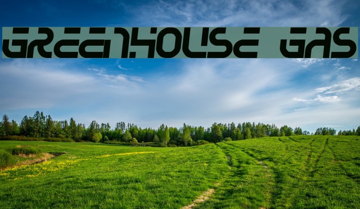 Greenhouse gas Font examples