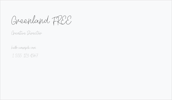 Greenland FREE Business Card