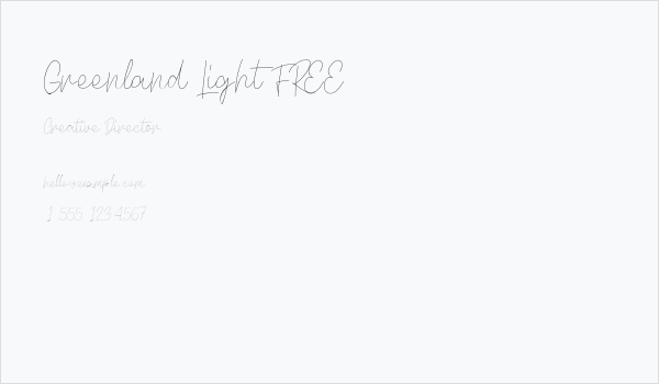 Greenland Light FREE Business Card