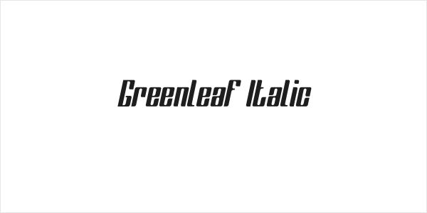 Greenleaf Italic Logo