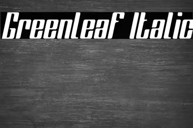 Greenleaf Italic Font examples