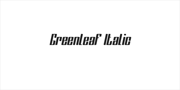 Greenleaf Italic Logo
