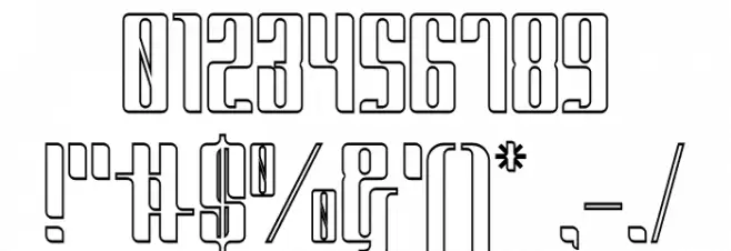 Greenleaf Outline Font OTHER CHARS