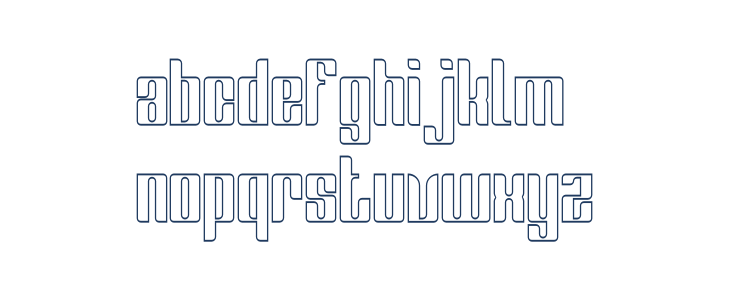 Greenleaf Outline Lowercase