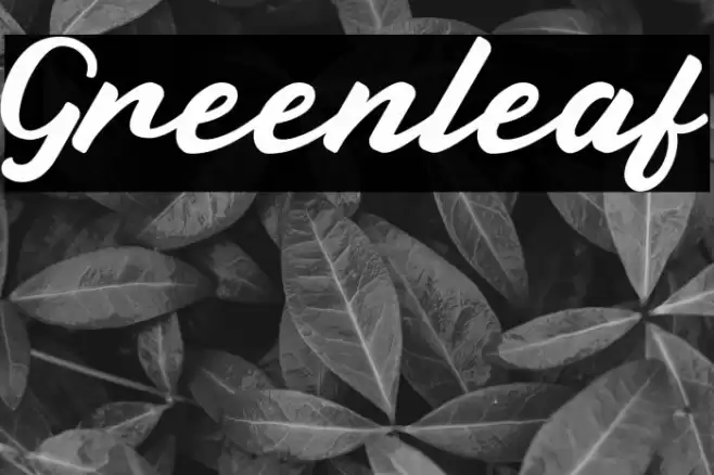 Greenleaf Font examples