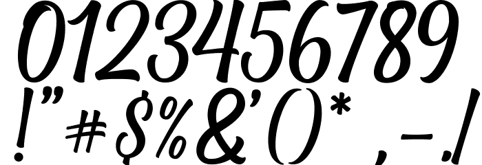 GreenlightScript Font OTHER CHARS