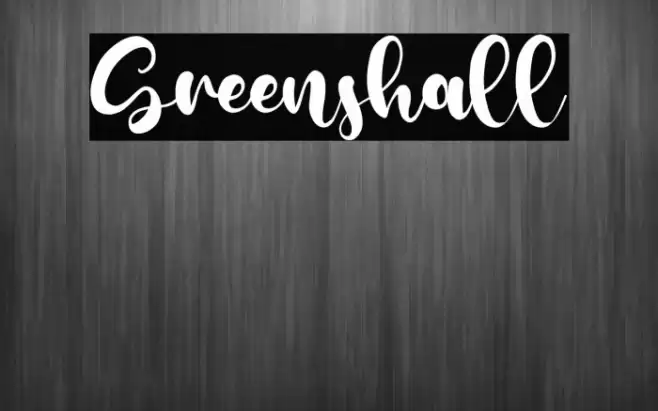 Greenshall Font examples