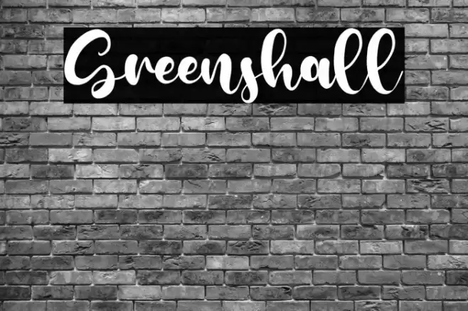 Greenshall Font examples