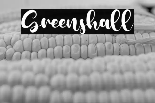 Greenshall Font examples