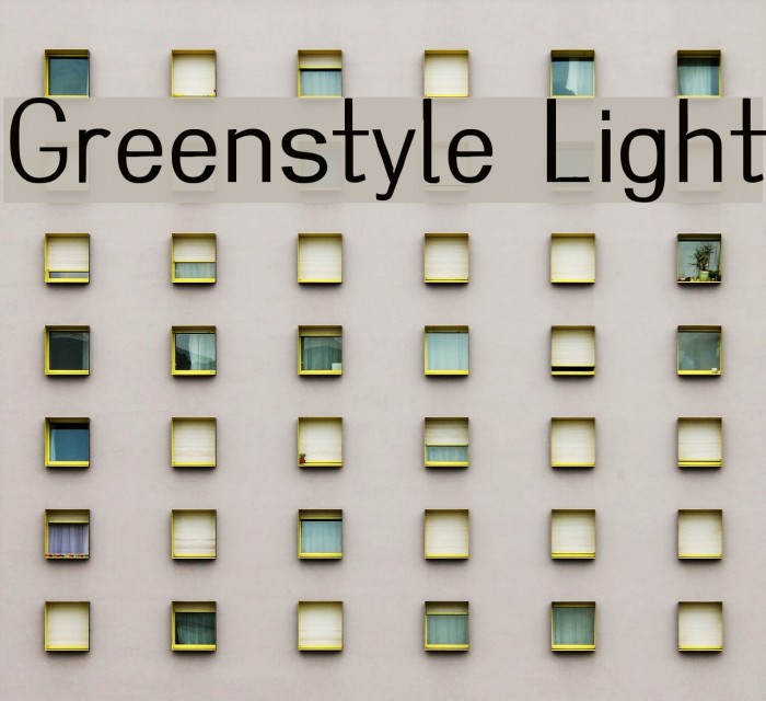 Greenstyle Light Font examples