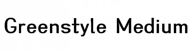 Greenstyle Medium  Frei Schriftart Herunterladen