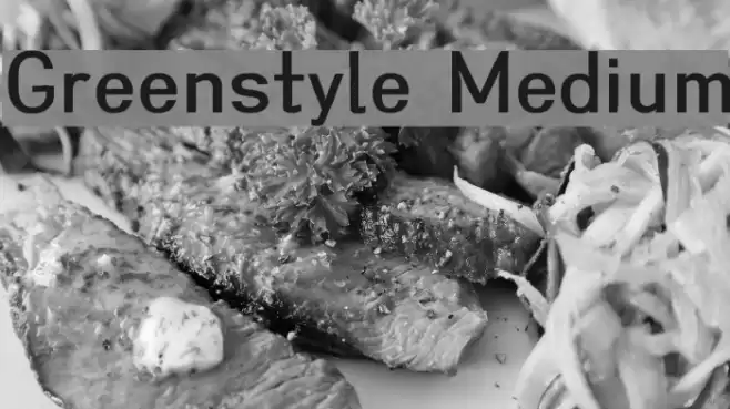 Greenstyle Medium Font examples