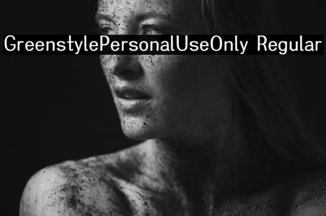 Greenstyle-Personal-Use-Only Regular Font examples